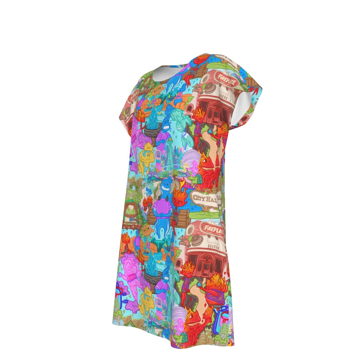 Element City Scene Collage - Women's T-Shirt Dress