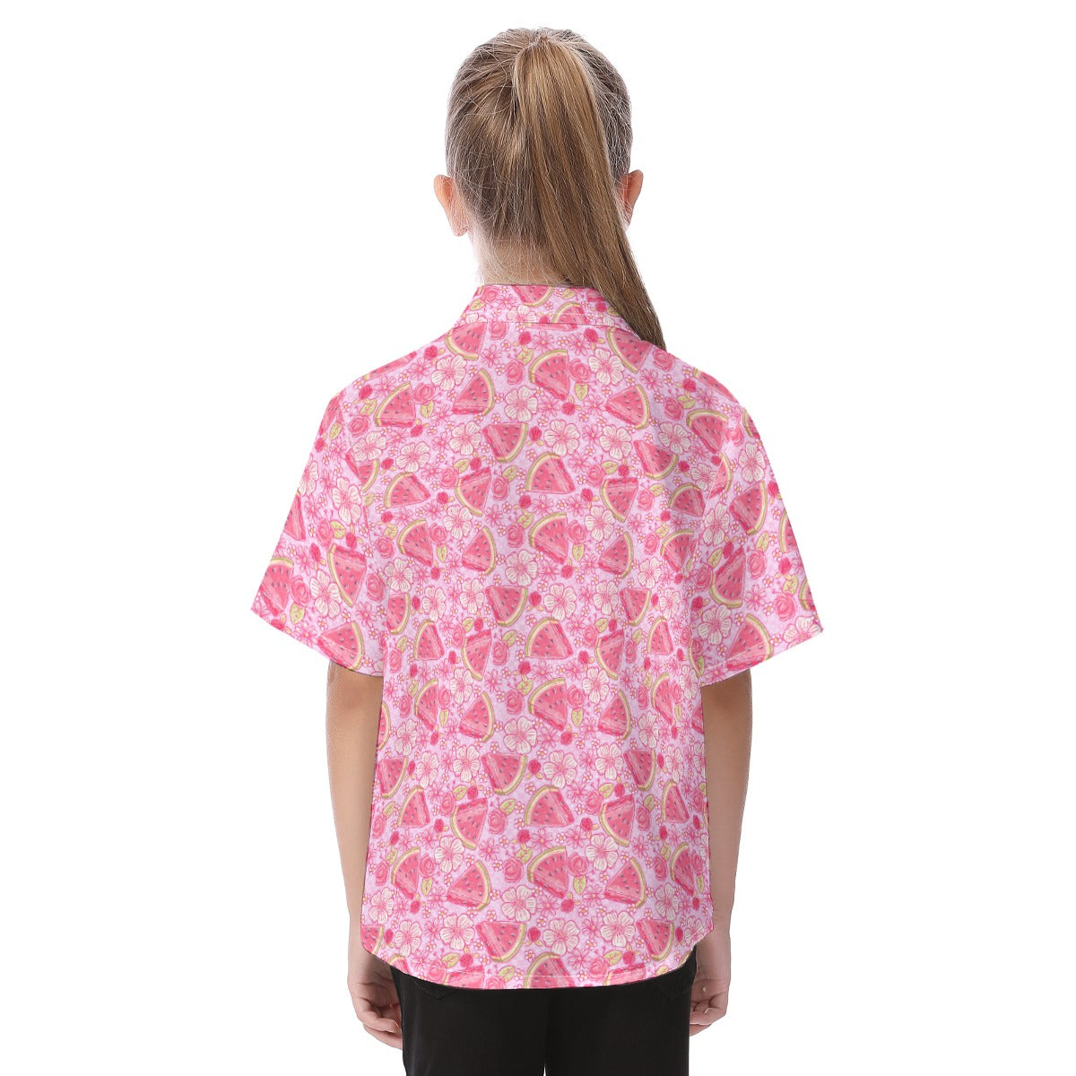 Summer Fruits - Watermelon - Kid's Hawaiian Button Up Shirt