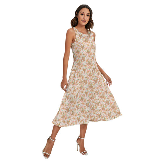 Festive Gingerbread Treats - Women’s Diagonal Pocket Midi Dress
