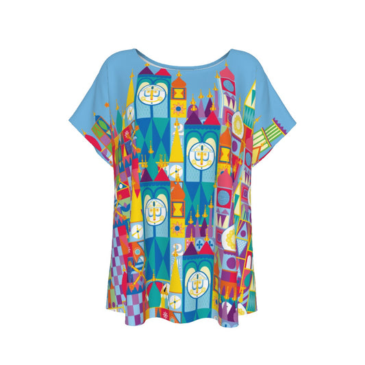 Whimsical World Facade - Women’s Relaxed Fit Scoop Tee