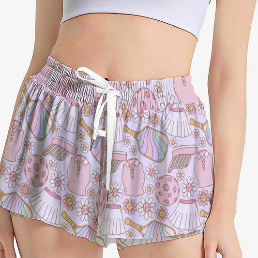 Rainbow Pickleball - Women's Flowy Pocket Shorts