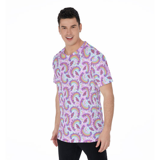 Monarch Butterflies & Rainbows - Men's Short Sleeve T-Shirt