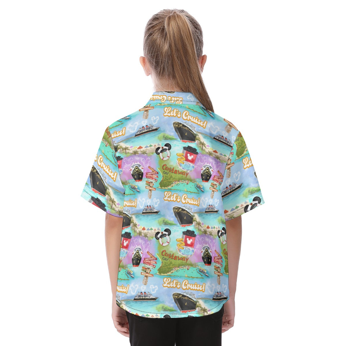 Tropical Castaway Island - Kid's Hawaiian Button Up Shirt