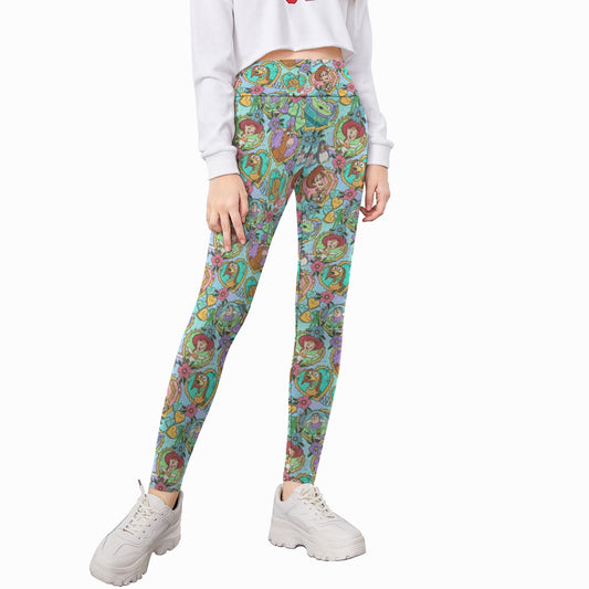 Tattoo Hearts Space Cowboys & Friends - Kid's Leggings