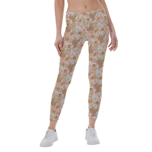 Festive Gingerbread Treats - Women's Yoga Leggings