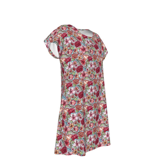Fairytale Florals – Island Princess - Women's T-Shirt Dress