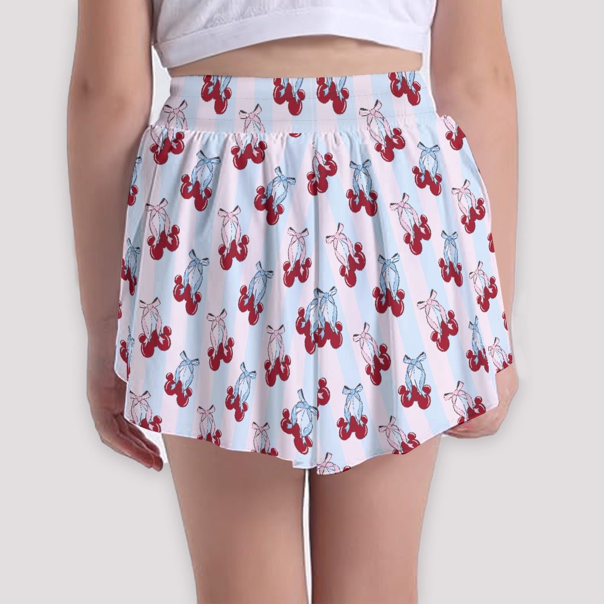 Cherry Ear Bows - Girls’ Flowy Pocket Shorts