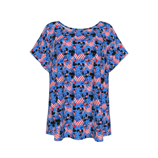Mouse Fourth of July Celebration - Women’s Relaxed Fit Scoop Tee