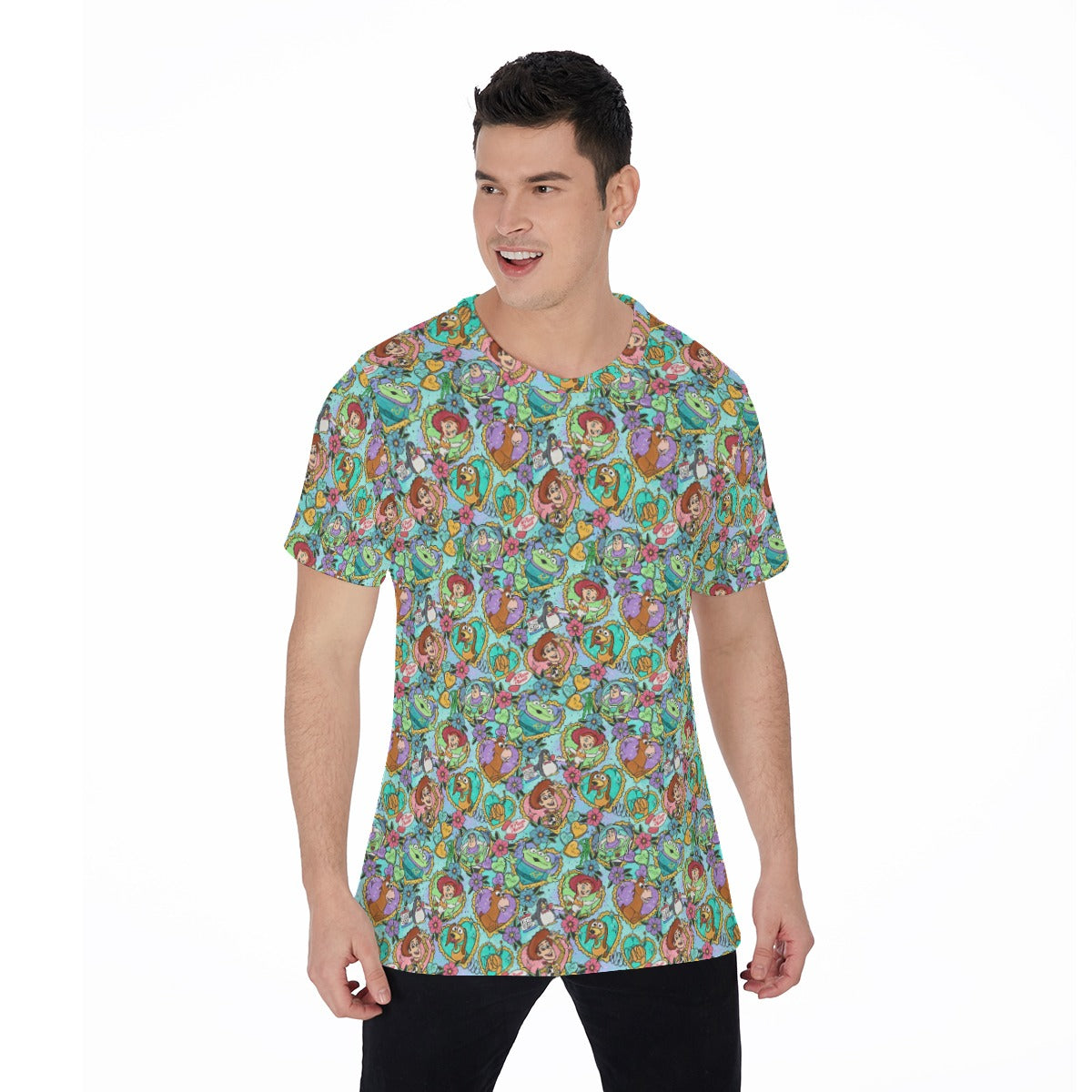 Tattoo Hearts Space Cowboys & Friends - Men's Short Sleeve T-Shirt