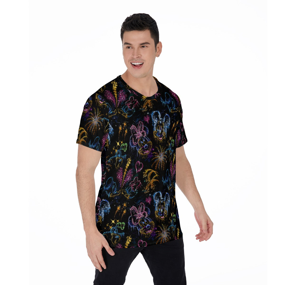 Mouse Friends’ Love in the Sky - Men's Short Sleeve T-Shirt