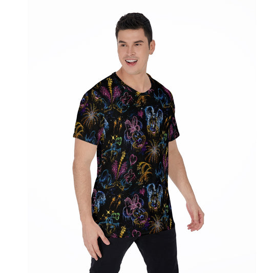 Mouse Friends’ Love in the Sky - Men's Short Sleeve T-Shirt