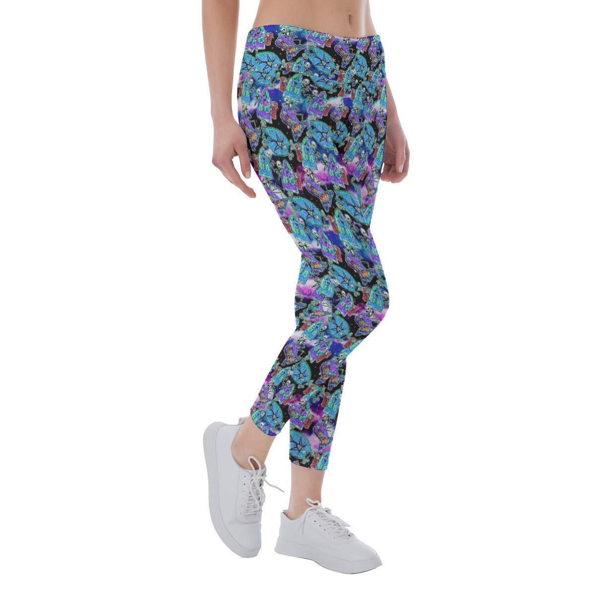 Jack & Sally Sketched - Women's Yoga Leggings