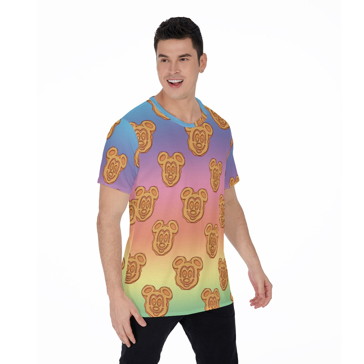 Rainbow Mouse Waffles - Men's Short Sleeve T-Shirt