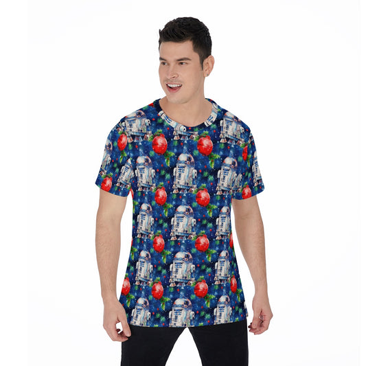 Little Blue Christmas Droid - Men's Short Sleeve T-Shirt