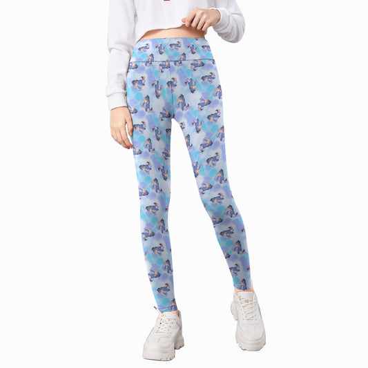 Watercolor Gentle Donkey - Kid's Leggings