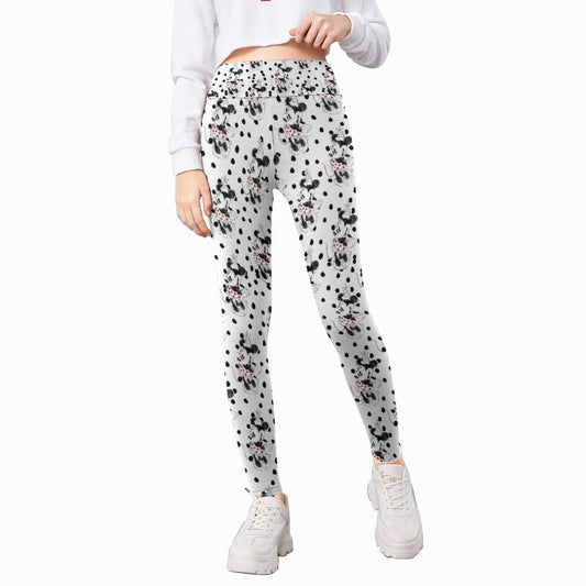Sketch of Polka Dot Mouse - Kid's Leggings