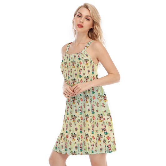 Garden Mouse Helpers at Work - Women’s Adjustable Sundress