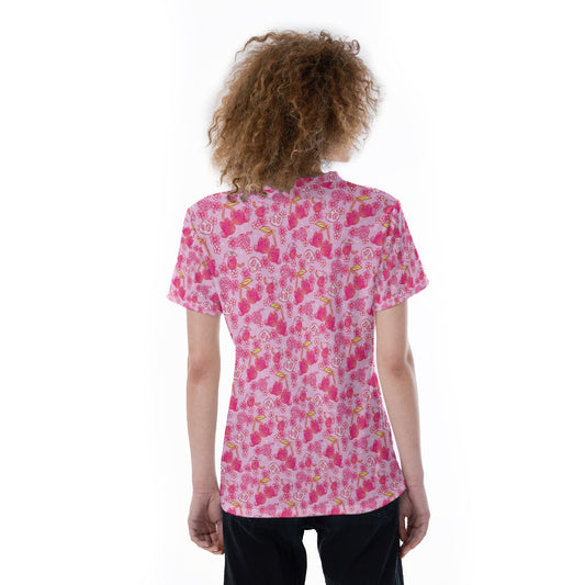 Fruitimals - Cherry Kittens - Women's Short Sleeve V-Neck T-Shirt