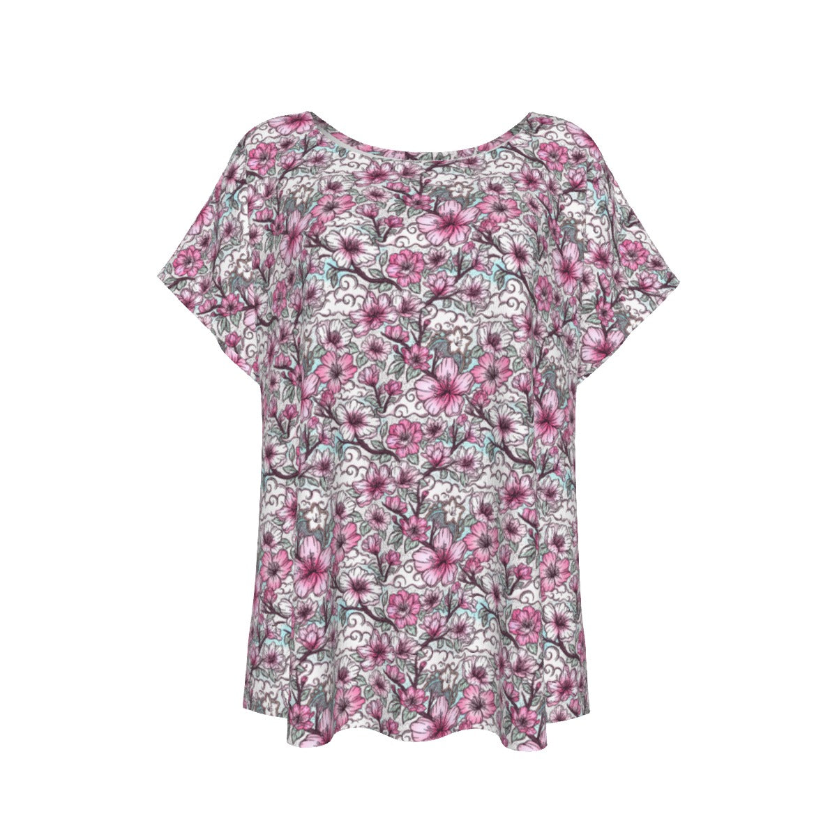 Fairytale Florals – Blossoms of Honor - Women’s Relaxed Fit Scoop Tee