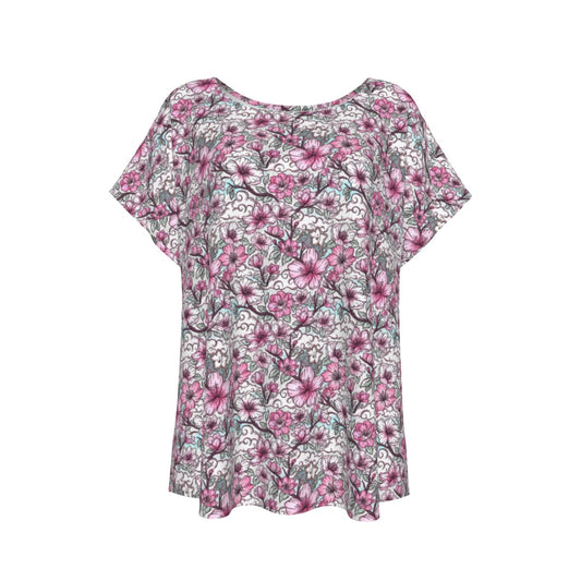Fairytale Florals – Blossoms of Honor - Women’s Relaxed Fit Scoop Tee