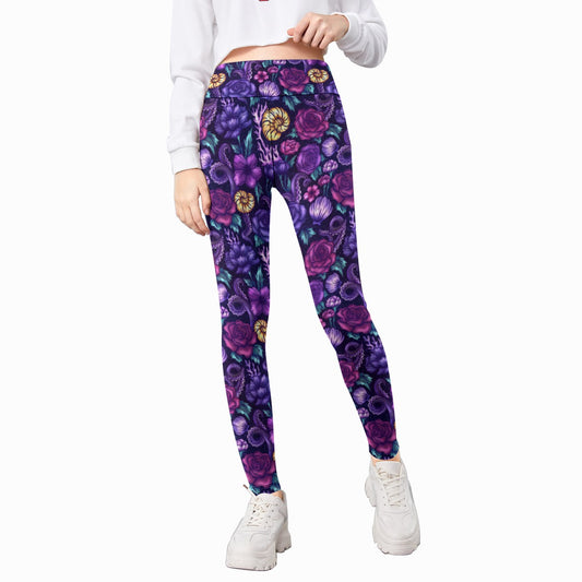 Fairytale Florals – Dark Sea Witch - Kid's Leggings