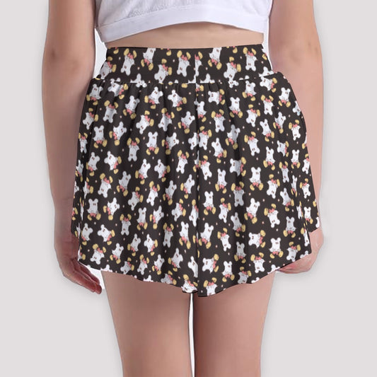 Ghostly Mouse - Girls’ Flowy Pocket Shorts