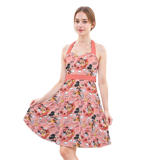 Power Couple Race Ready - Women's Halter Vintage Pocket Dress