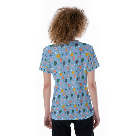 Pickleball and Cocktails - Women's Short Sleeve V-Neck T-Shirt