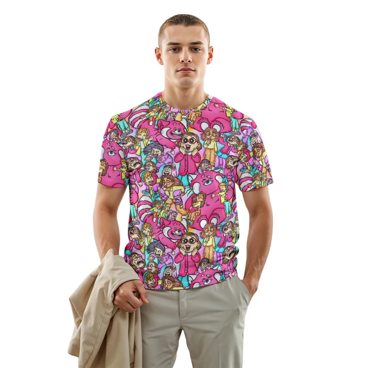 Red Panda Chaos Scenes - Men's Short Sleeve T-Shirt