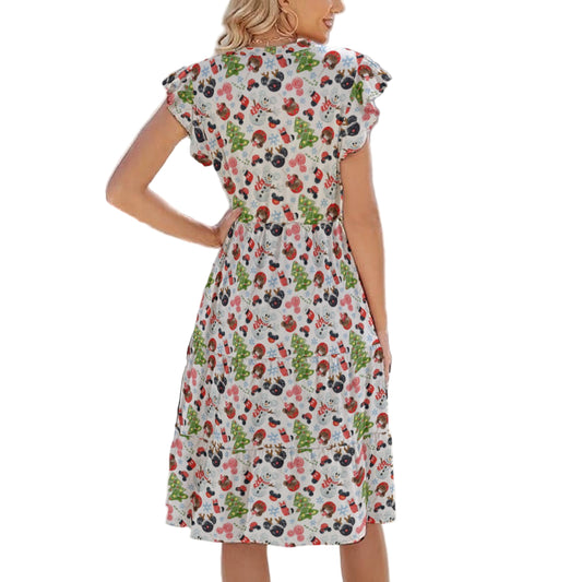 Mouse Magic Christmas - Women's Tiered Pocket Midi Dress