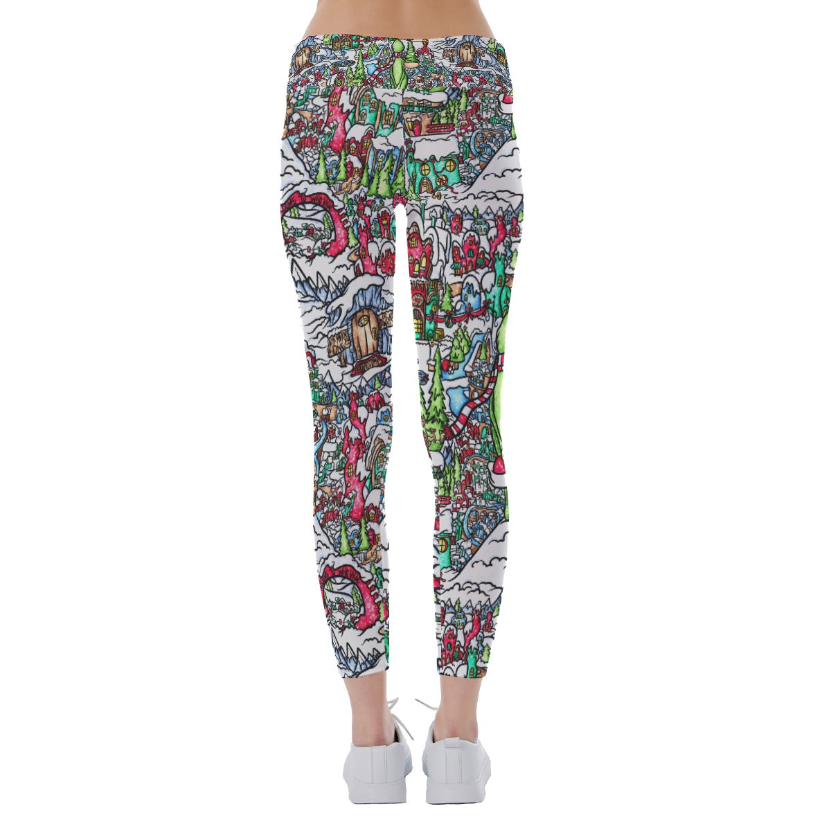 Whimsical Village Winter Wonderland - Women's Yoga Leggings