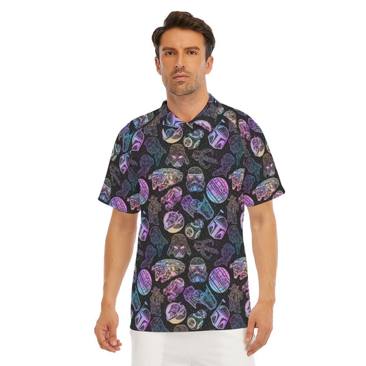 Watercolor Galactic Mandalas - Men's Polo Shirt