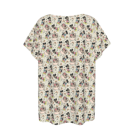 Retro Camera Mouse - Women’s Relaxed Fit Scoop Tee