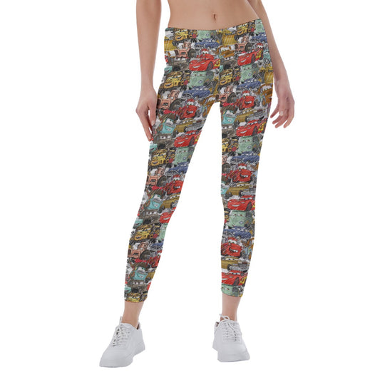 Pixar Cars Sketched - Women's Yoga Leggings