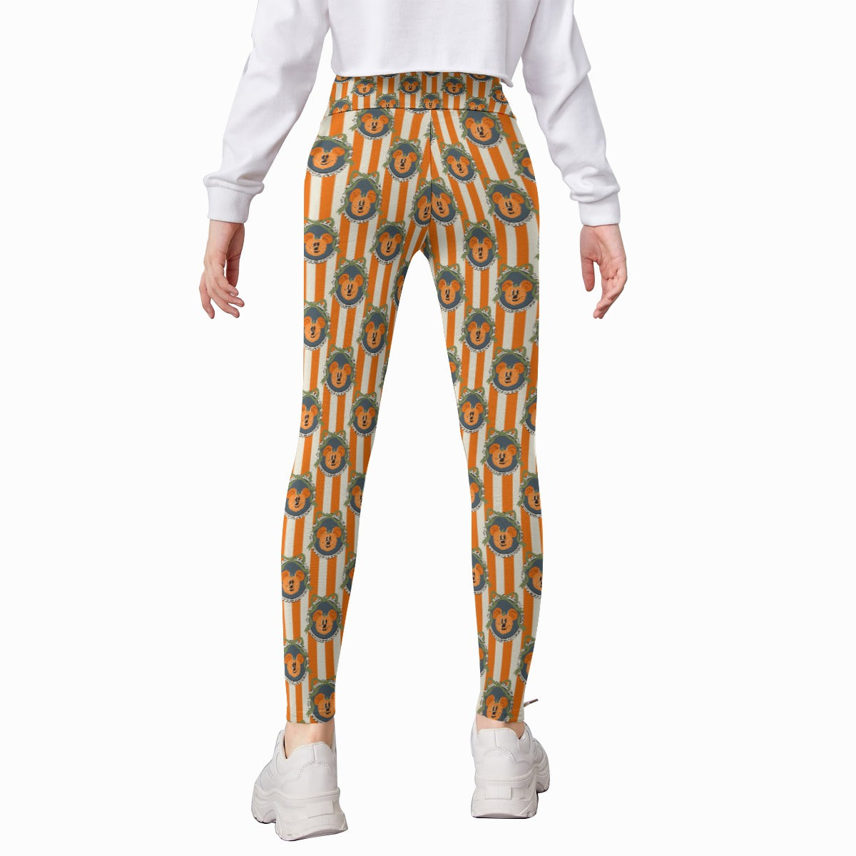 Pumpkin Cameo Stripes - Kid's Leggings