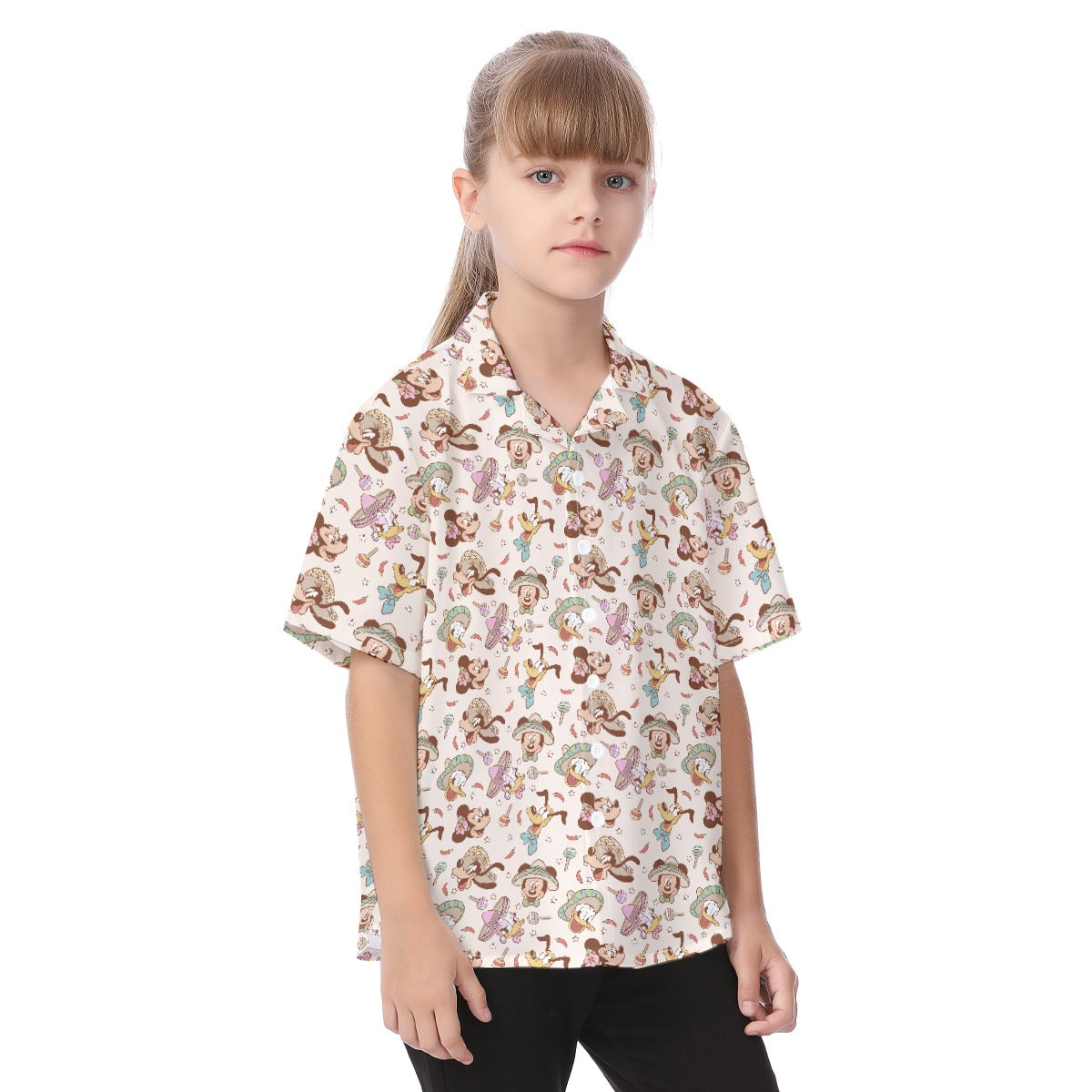 Fiesta Sombrero Pals - Kid's Hawaiian Button Up Shirt