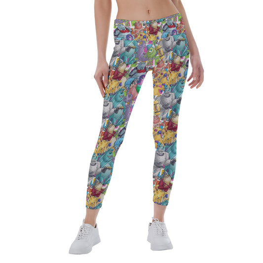 Monsters Inc Sketched - Women's Yoga Leggings