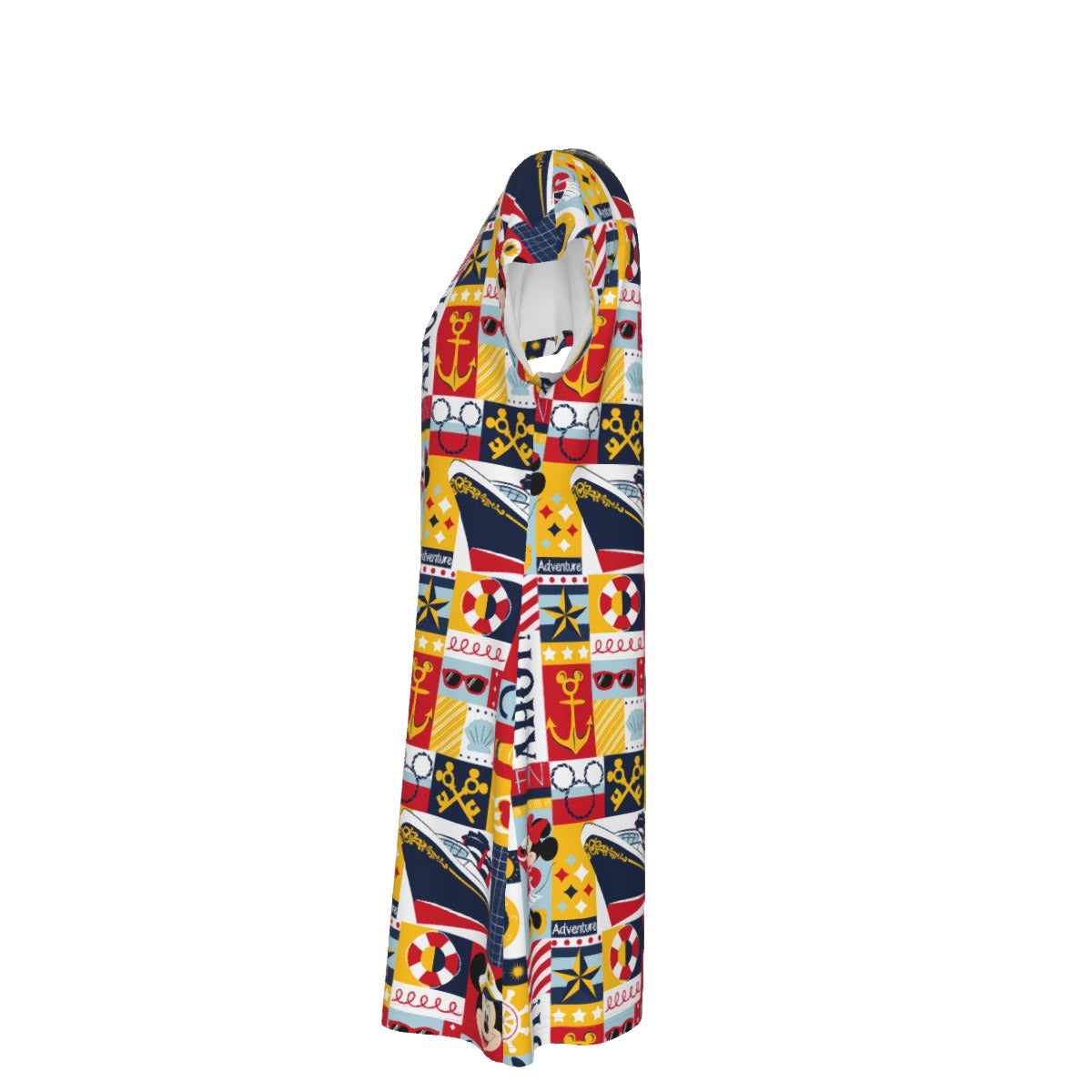 Nautical Cruise Patchwork - Women's T-Shirt Dress