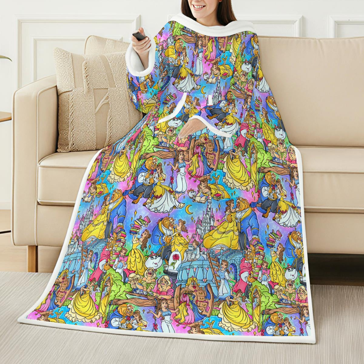 Enchanted Tale Storybook Scenes - Wearable Blanket Hoodie