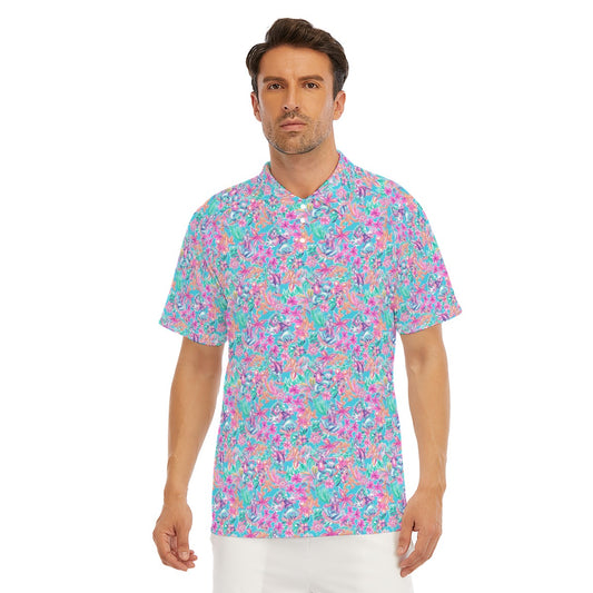 Tropical Bloom Fiesta - Playful Duo - Men's Polo Shirt