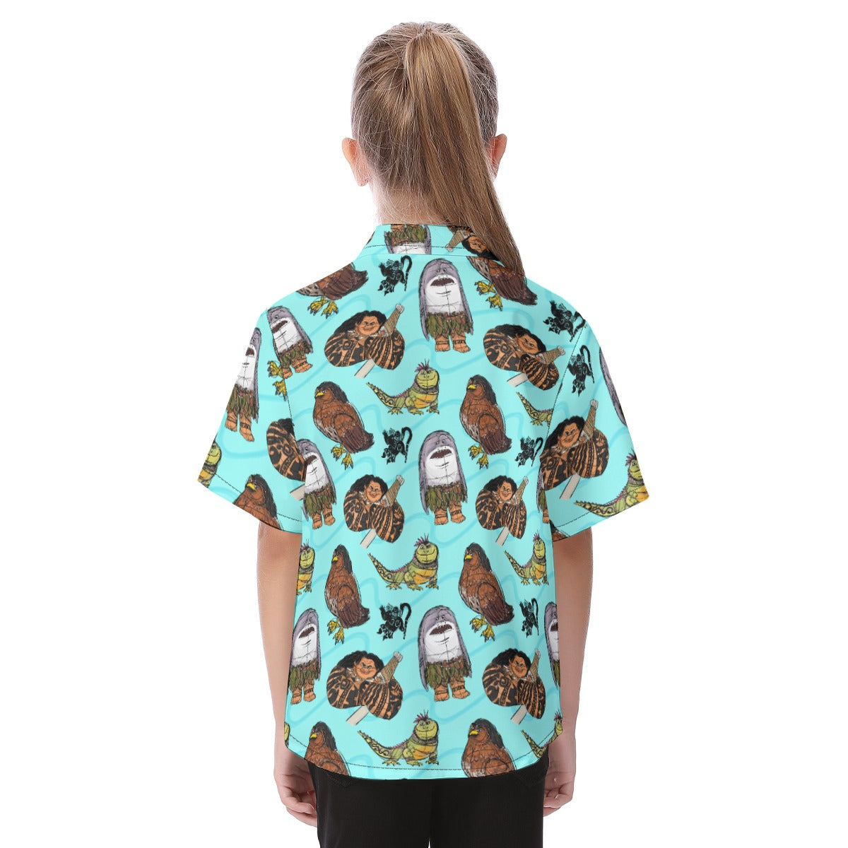 Shapeshifting Island Hero - Kid's Hawaiian Button Up Shirt
