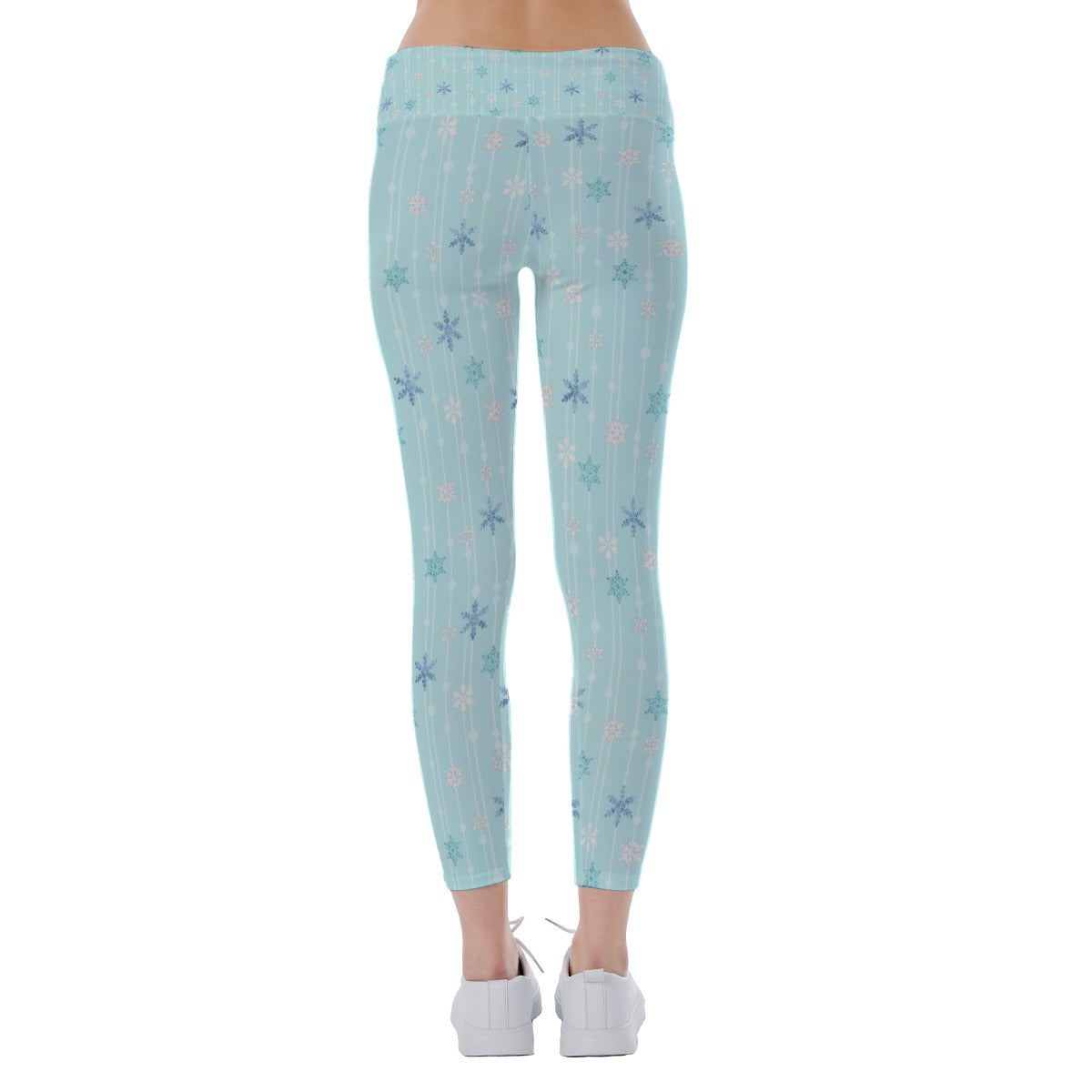 Ice Queen Snowflake Pattern - Women's Yoga Leggings