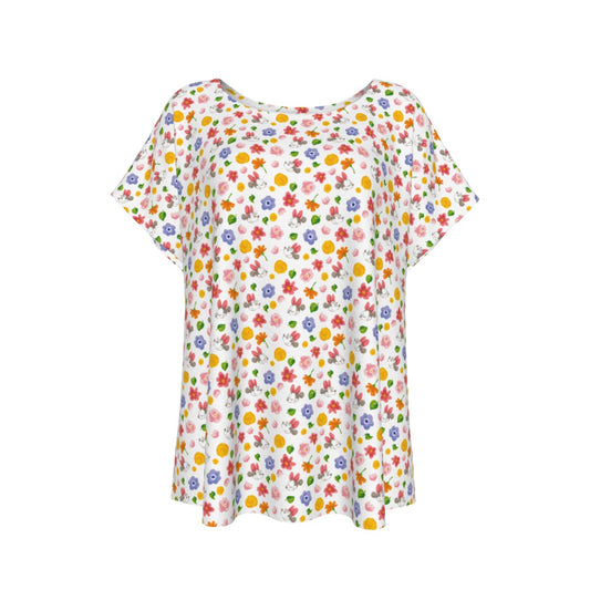 Floral Friends Springtimennie - Women’s Relaxed Fit Scoop Tee