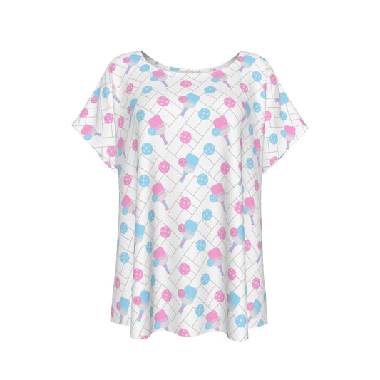 Pickleball Court Spin - Women’s Relaxed Fit Scoop Tee