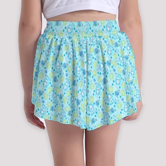 Fruitimals - Blueberry Dinosaurs - Girls’ Flowy Pocket Shorts