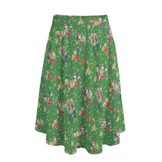 Mouse & Friends Christmas Cheer - Women’s Pocket Midi Skirt