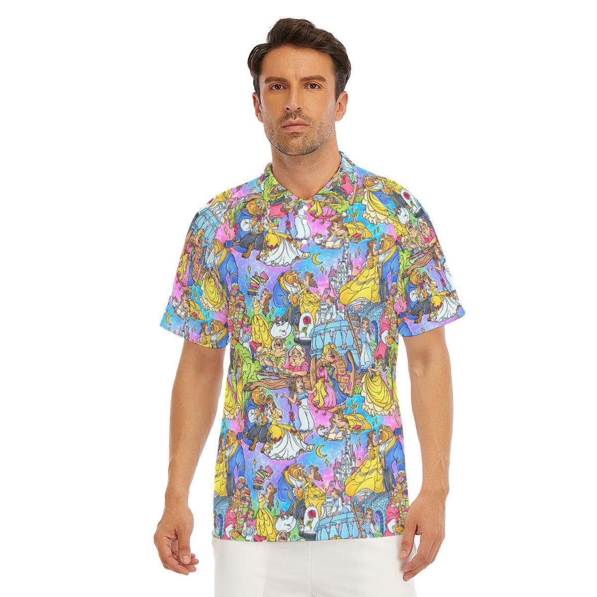 Enchanted Tale Storybook Scenes - Men's Polo Shirt