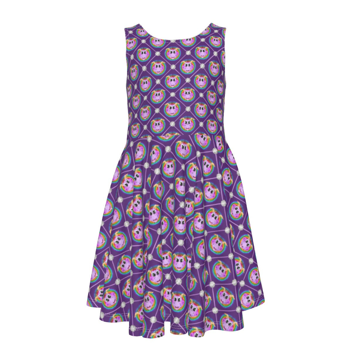 Geometric Figment - Kid's Sleeveless Skater Dress