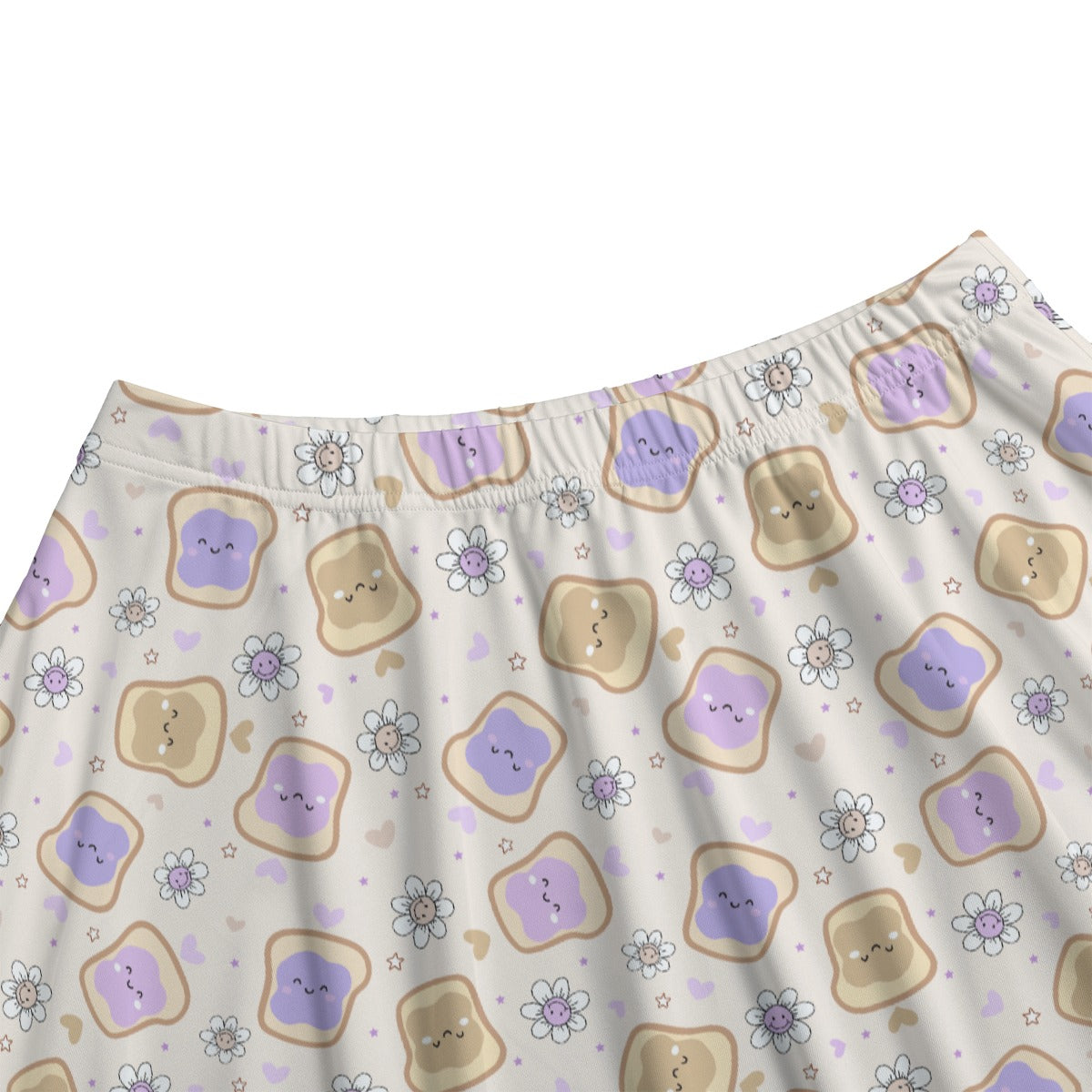 Kawaii Peanut Butter and Jelly Sandwiches - Women's Pocket Skater Skirt