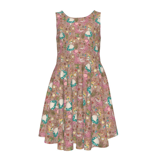 Whimsical Wonderland Cottagecore - Kid's Sleeveless Skater Dress